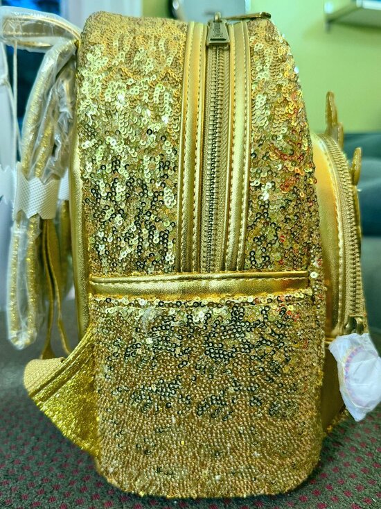 Loungefly Disney Beauty and the Beast Lumiere Sequin Mini Backpack NWT Glow Dark main image 9
